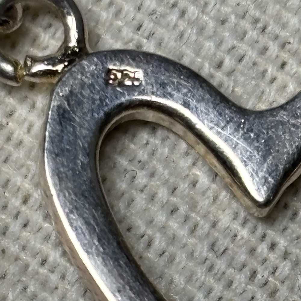 Ball Bead Chain Open Heart T-Bar Toggle Clasp Boule Silver Necklace Stamped - Picture 8 of 8